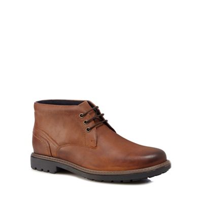 Brown 'Howard' leather chukka boots